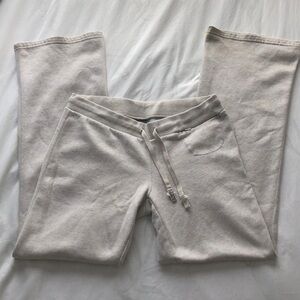 Cream Roots Lowrise Sweatpants with Drawstring